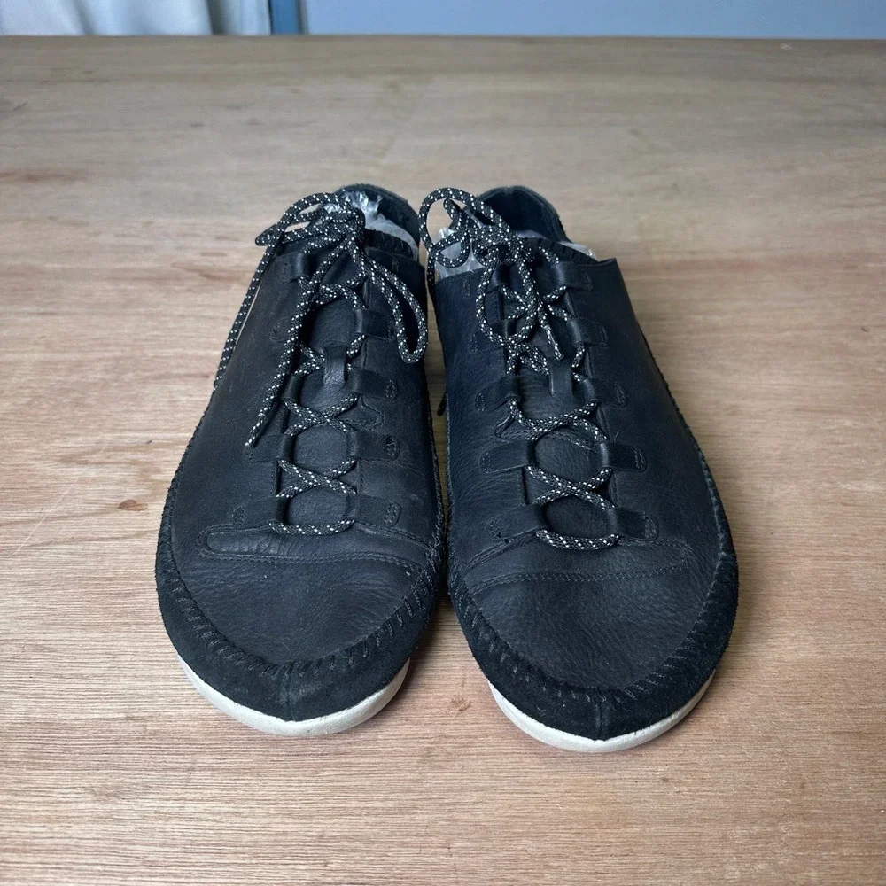 Clarks Originals Trigenic Flex Black Leather Suede Vibram Sneakers Mens 13